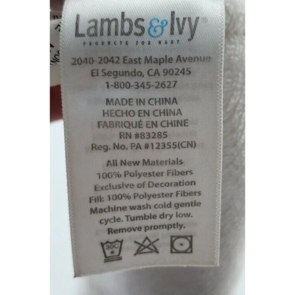 Lambs & Ivy Disney Baby Winnie The Pooh Lovey White / Gray‎ Security Blanket